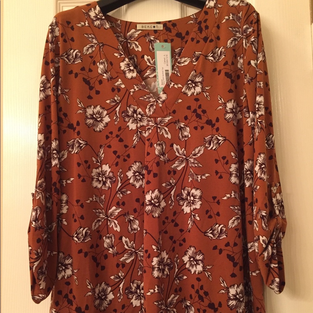 Beacon Patty Roll Tab Knit Top